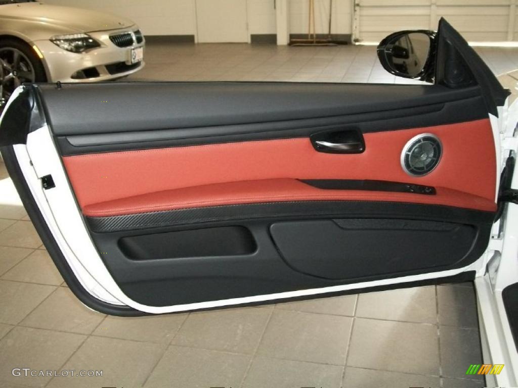 2011 BMW M3 Coupe Fox Red Novillo Leather Door Panel Photo #45139439