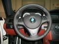 2011 BMW M3 Fox Red Novillo Leather Interior Steering Wheel Photo