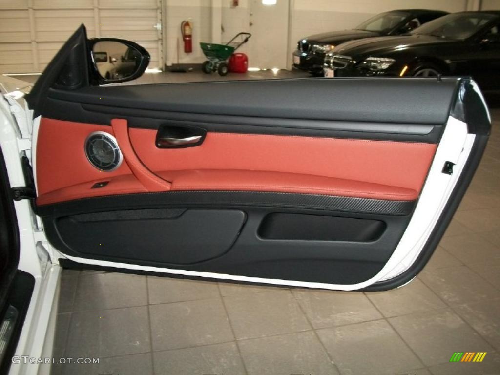 2011 BMW M3 Coupe Fox Red Novillo Leather Door Panel Photo #45139683