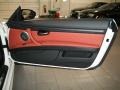 2011 BMW M3 Fox Red Novillo Leather Interior Door Panel Photo