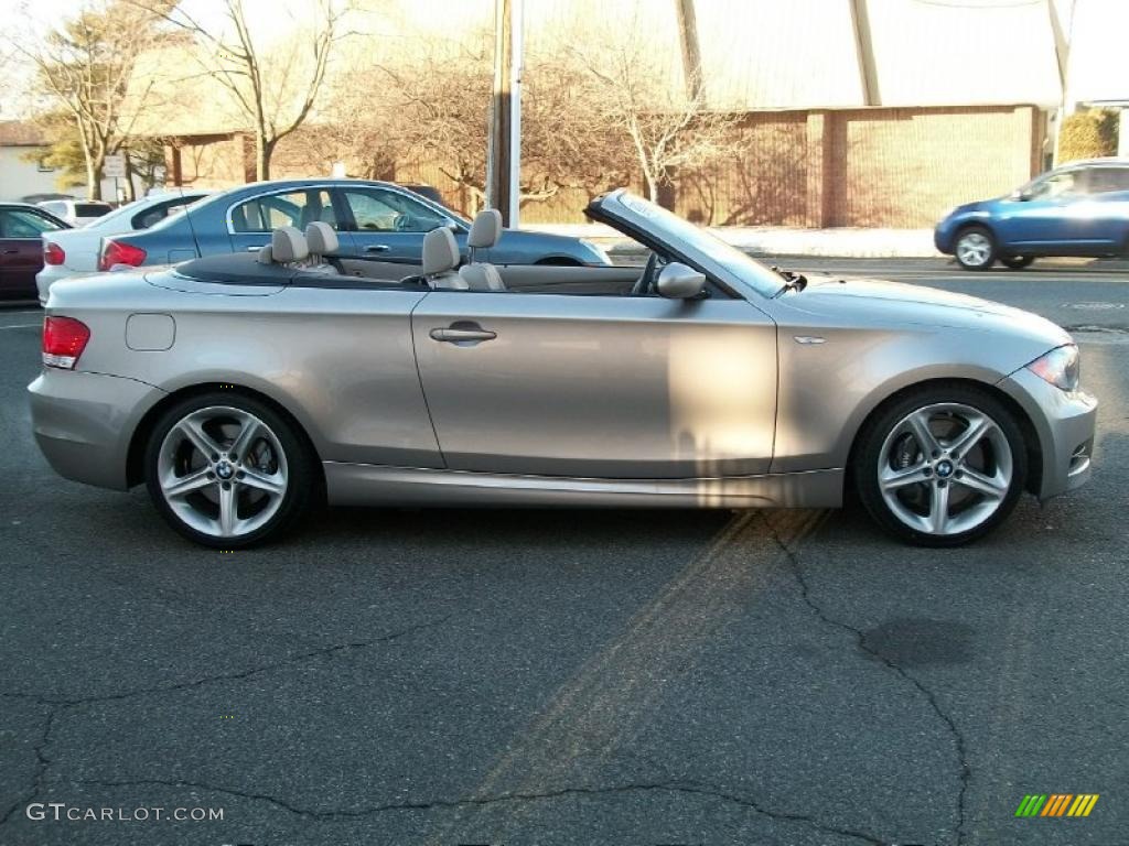 2009 1 Series 135i Convertible - Cashmere Silver Metallic / Taupe photo #4
