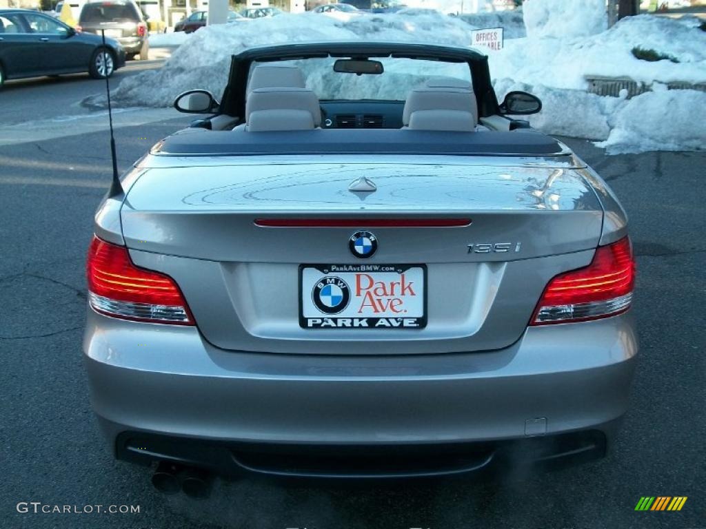 2009 1 Series 135i Convertible - Cashmere Silver Metallic / Taupe photo #6