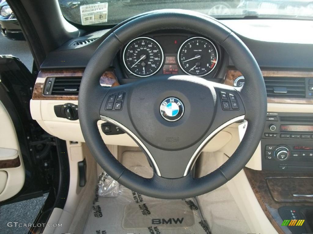 2008 3 Series 328i Convertible - Jet Black / Cream Beige photo #15