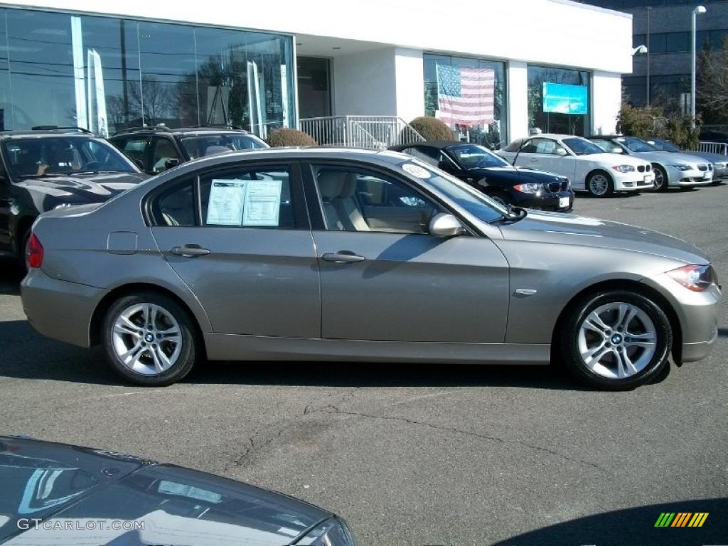 2008 3 Series 328xi Sedan - Platinum Bronze Metallic / Beige Dakota Leather photo #4