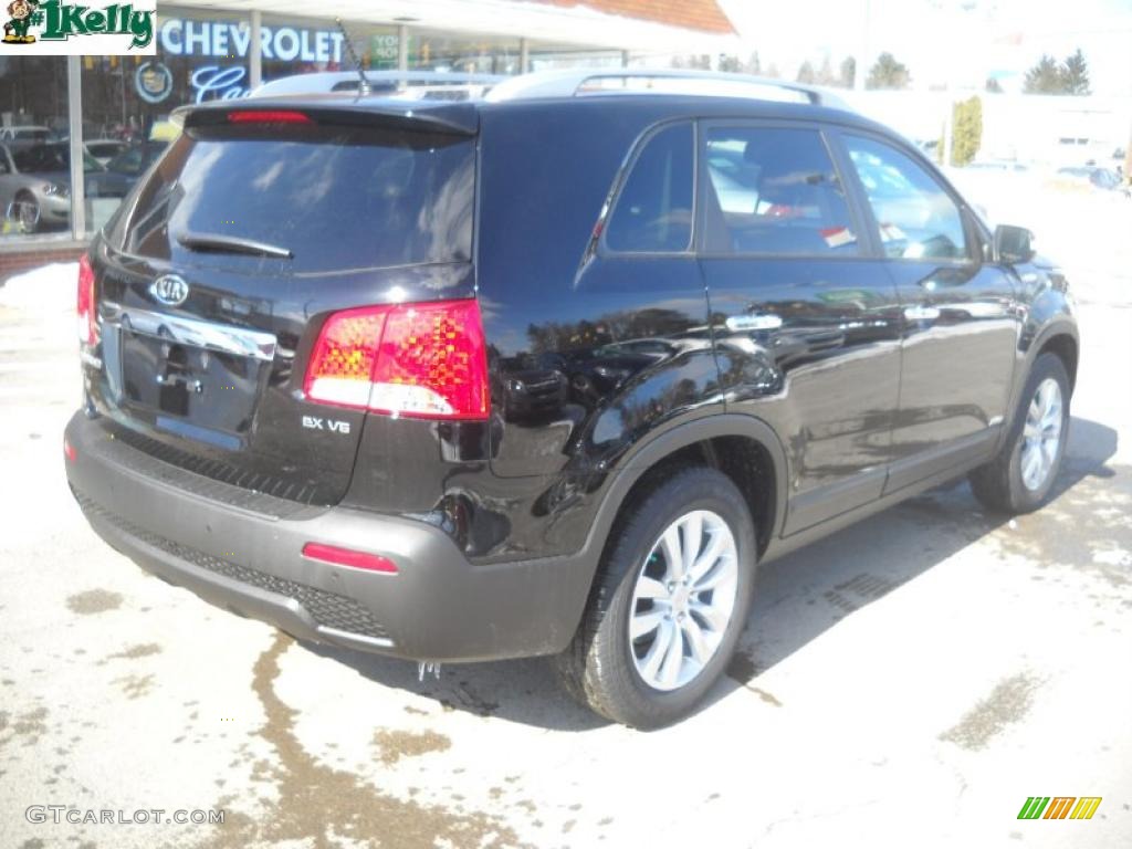 Ebony Black 2011 Kia Sorento EX V6 AWD Exterior Photo #45145935