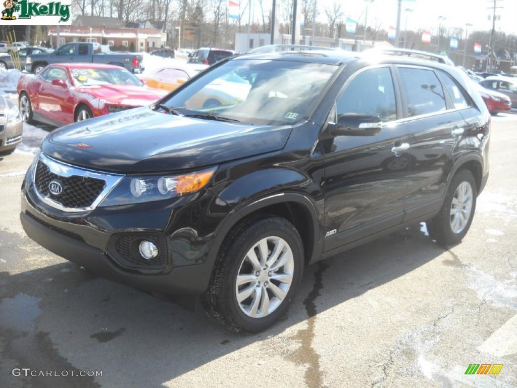 Ebony Black 2011 Kia Sorento EX V6 AWD Exterior Photo #45145989