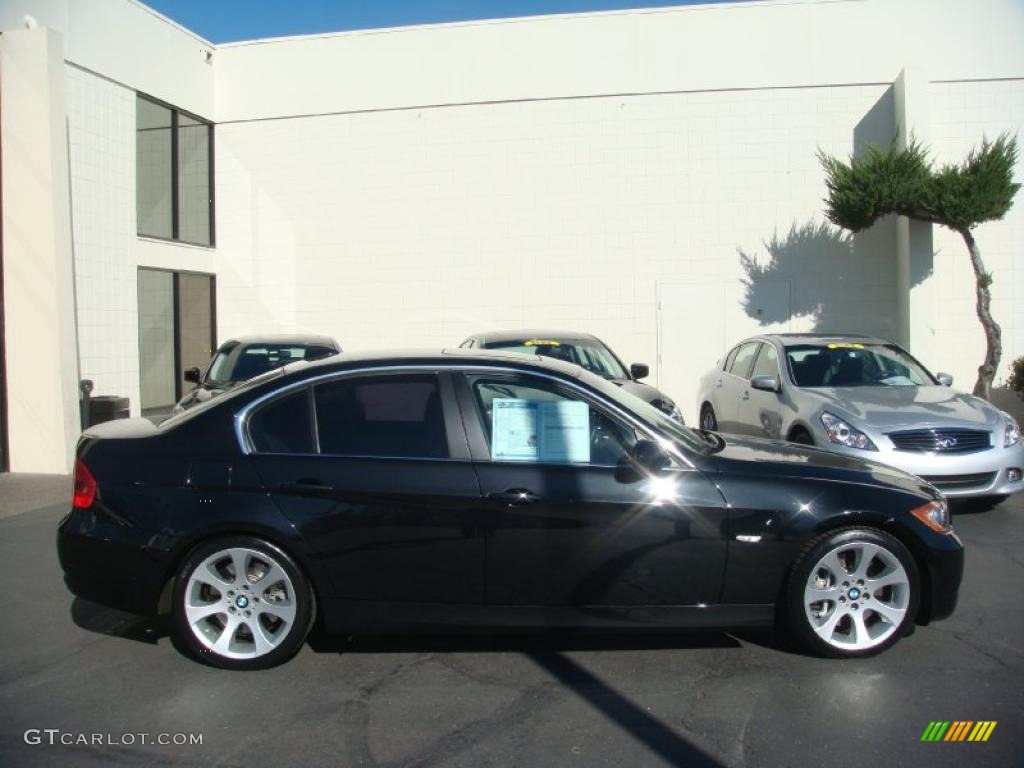 2008 3 Series 335i Sedan - Black Sapphire Metallic / Oyster photo #7