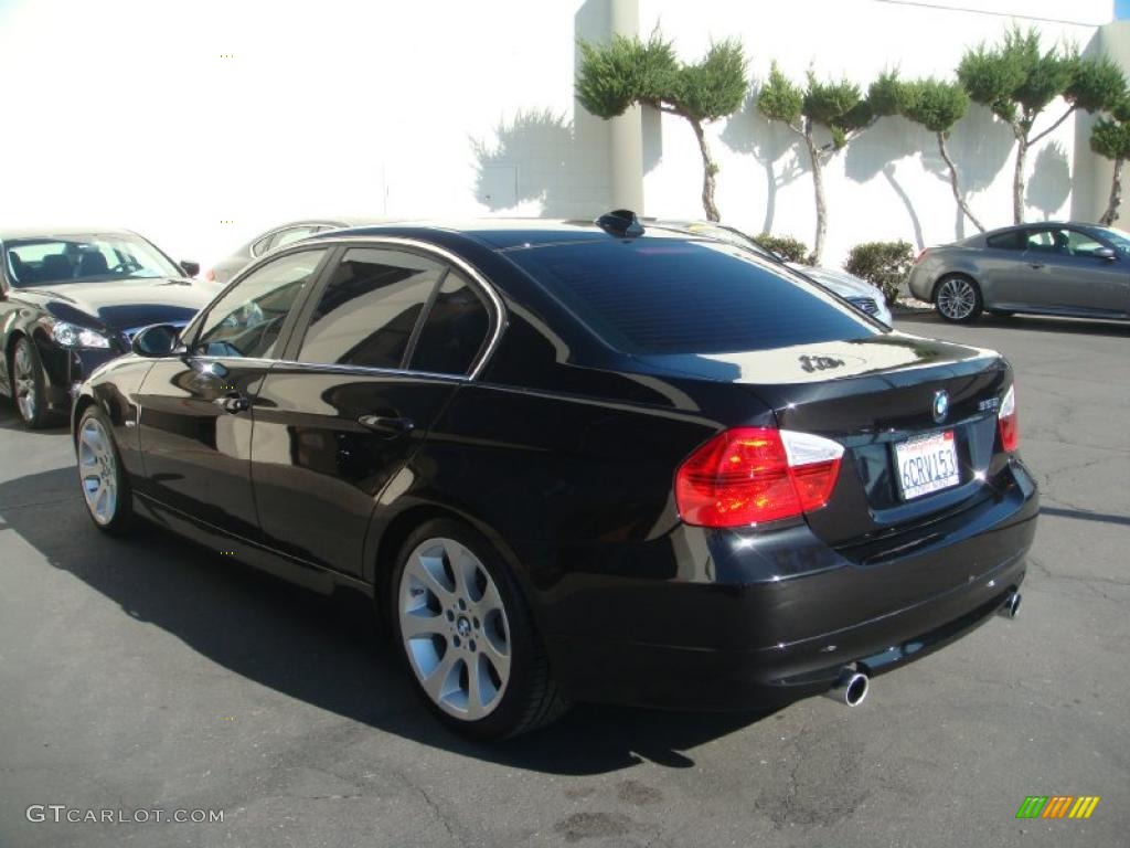 2008 3 Series 335i Sedan - Black Sapphire Metallic / Oyster photo #8