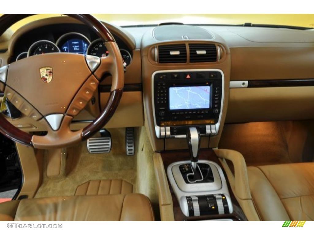2005 Porsche Cayenne Turbo Havanna/Sand Beige Dashboard Photo #45148407