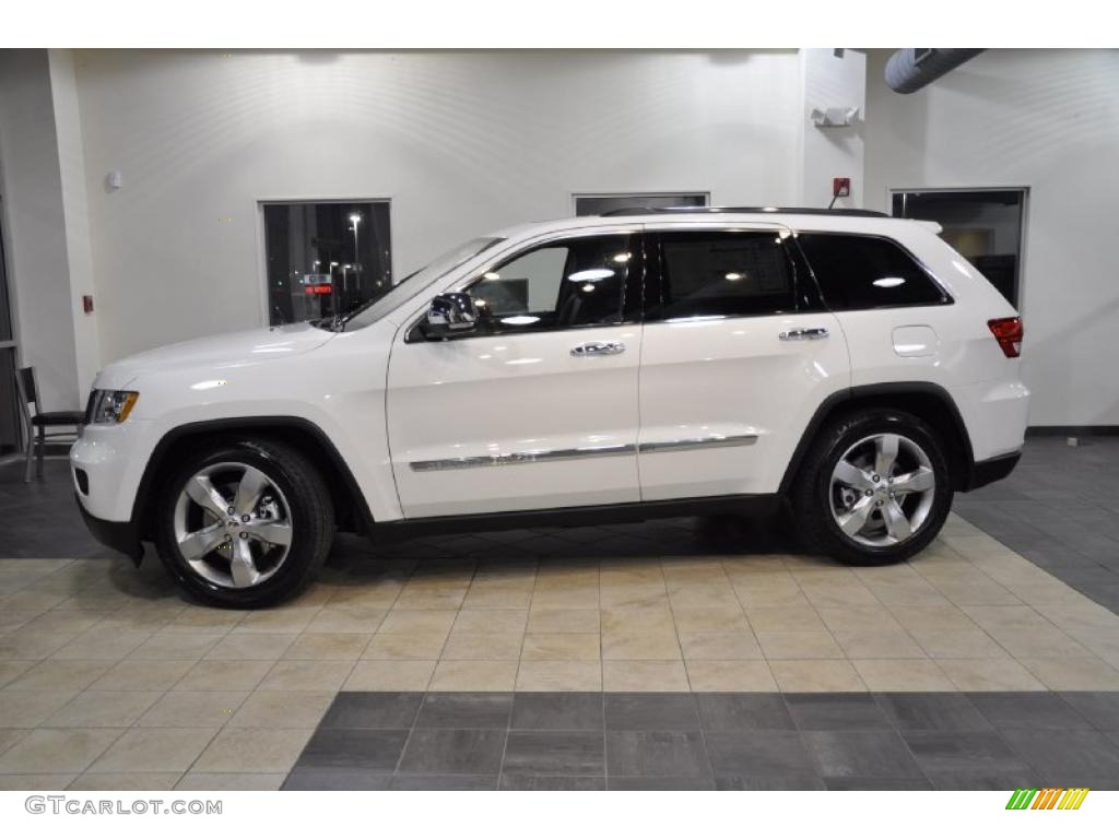 2011 Grand Cherokee Overland 4x4 - Stone White / Black photo #1