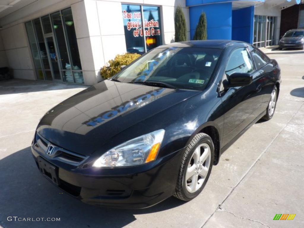 2006 Accord EX-L V6 Coupe - Nighthawk Black Pearl / Black photo #11