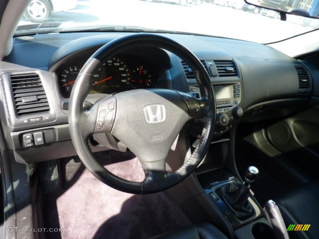2006 Accord EX-L V6 Coupe - Nighthawk Black Pearl / Black photo #14