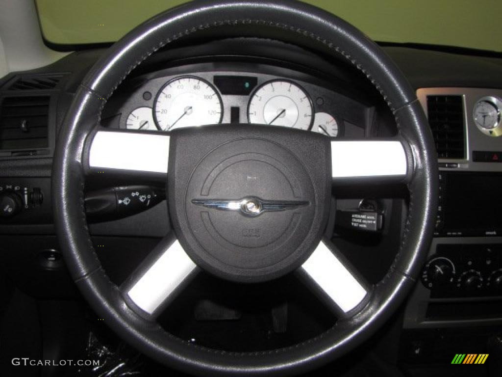 2009 Chrysler 300 Touring Dark Slate Gray Steering Wheel Photo #45155453