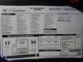 2011 Cadillac SRX 4 V6 AWD Window Sticker