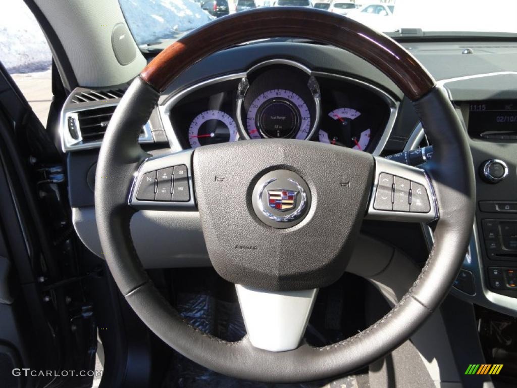2011 Cadillac SRX 4 V6 AWD Ebony/Titanium Steering Wheel Photo #45157708