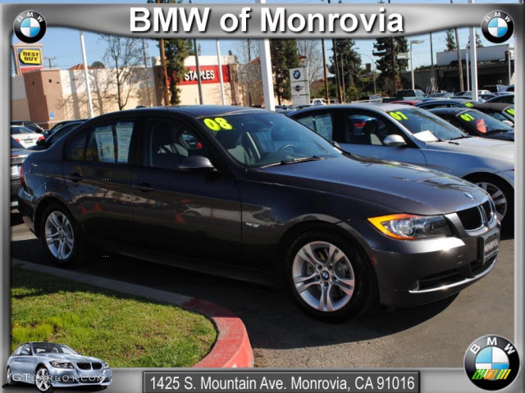 2008 3 Series 328i Sedan - Space Grey Metallic / Black photo #1