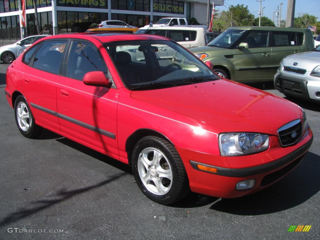 2001 Elantra GT - Cardinal Red / Gray photo #1