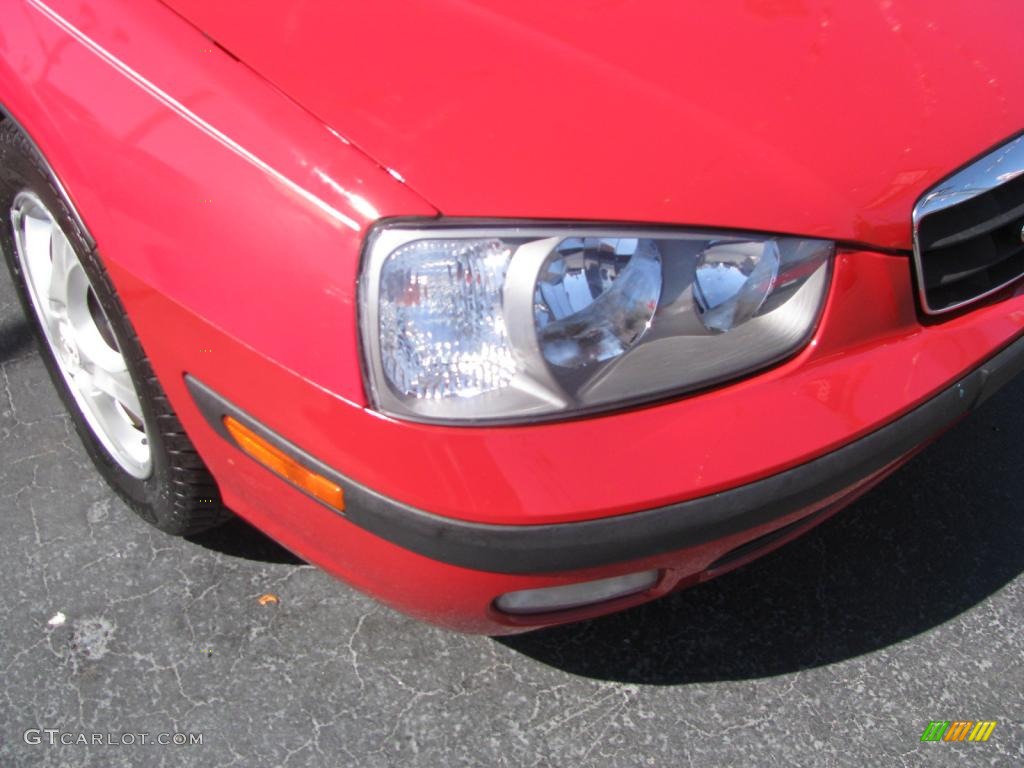 2001 Elantra GT - Cardinal Red / Gray photo #2