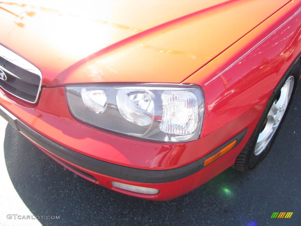 2001 Elantra GT - Cardinal Red / Gray photo #4