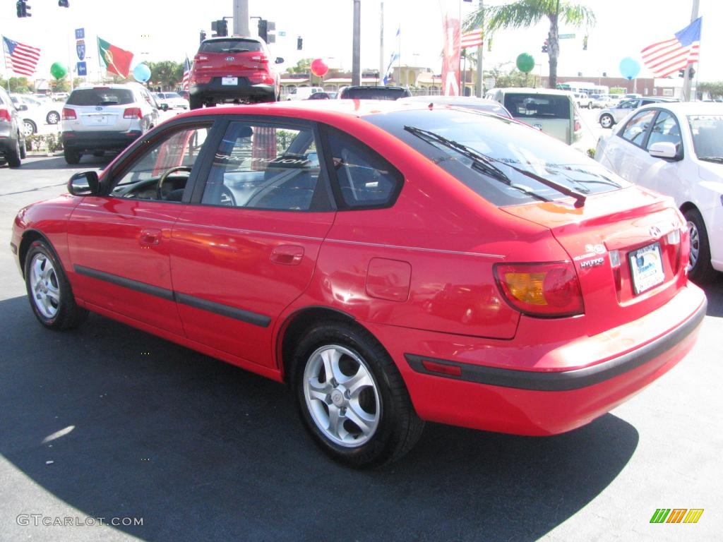 2001 Elantra GT - Cardinal Red / Gray photo #7