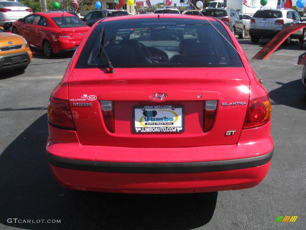 2001 Elantra GT - Cardinal Red / Gray photo #9