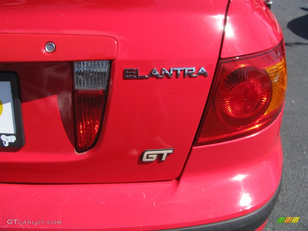 2001 Elantra GT - Cardinal Red / Gray photo #10