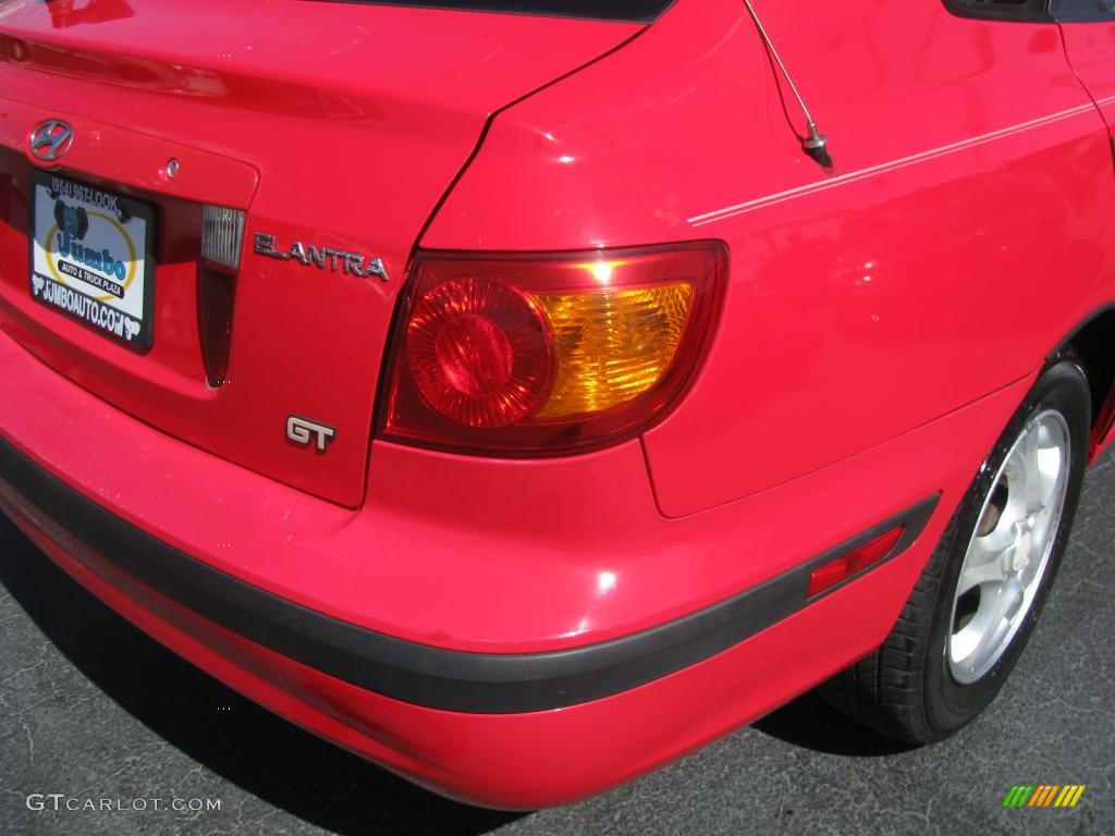 2001 Elantra GT - Cardinal Red / Gray photo #11