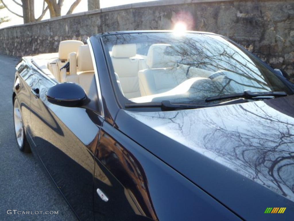 2009 3 Series 335i Convertible - Monaco Blue Metallic / Cream Beige Dakota Leather photo #25