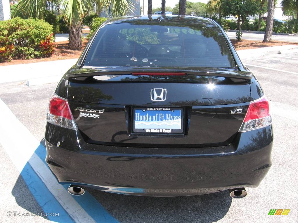 2008 Accord EX-L V6 Sedan - Nighthawk Black Pearl / Black photo #8