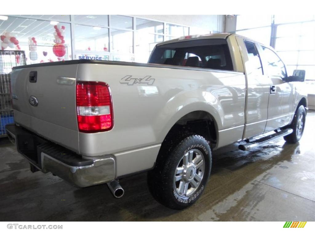 2008 F150 XLT SuperCab 4x4 - Pueblo Gold Metallic / Tan photo #3