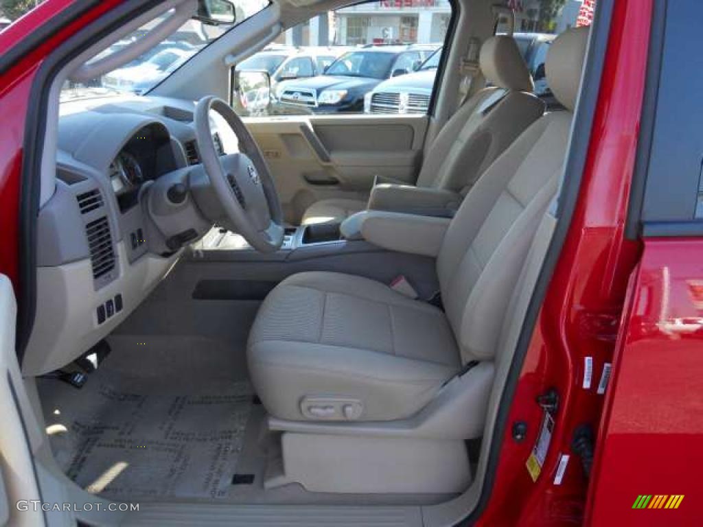 Almond Interior 2010 Nissan Titan SE Crew Cab 4x4 Photo #45170387