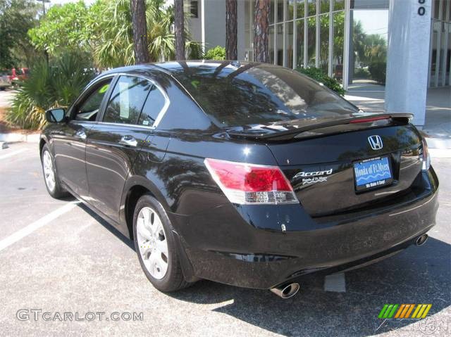 2008 Accord EX-L V6 Sedan - Nighthawk Black Pearl / Black photo #22