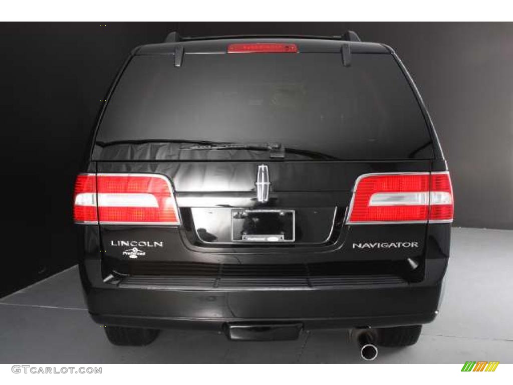 2008 Navigator Elite 4x4 - Black / Charcoal Black/Caramel Piping photo #4