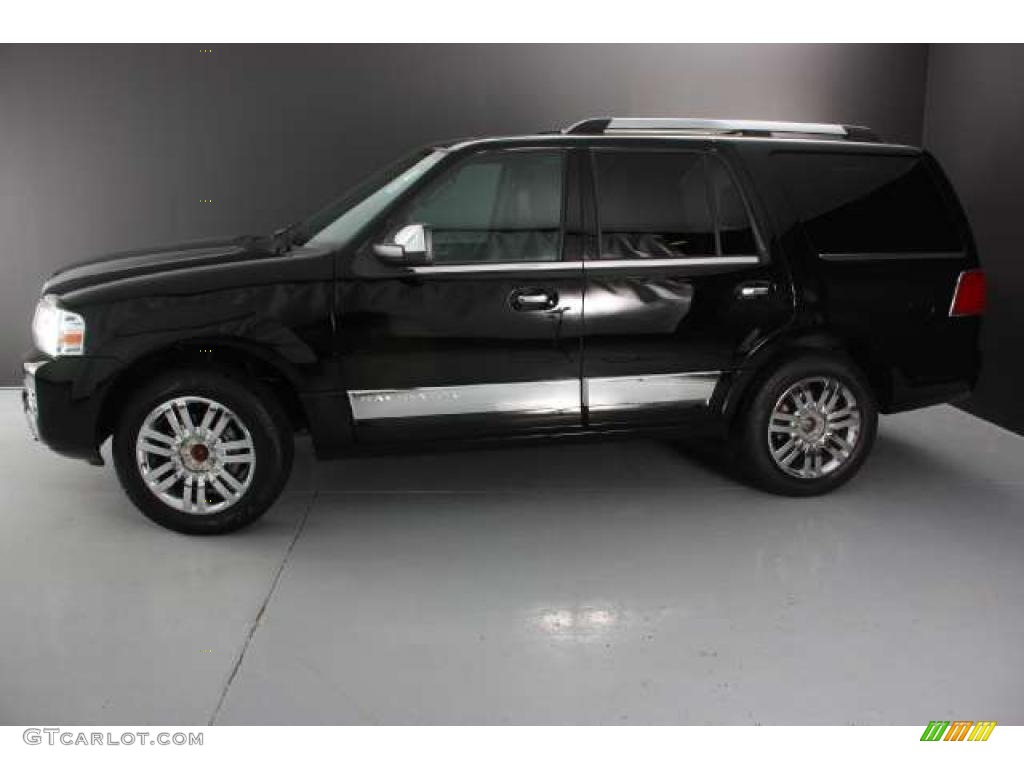 2008 Navigator Elite 4x4 - Black / Charcoal Black/Caramel Piping photo #5