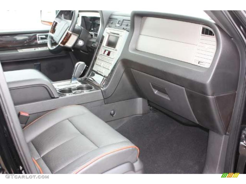 2008 Navigator Elite 4x4 - Black / Charcoal Black/Caramel Piping photo #11