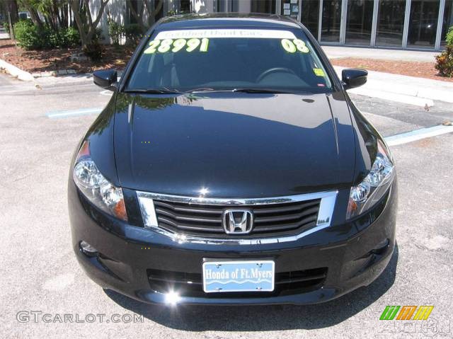 2008 Accord EX-L V6 Sedan - Nighthawk Black Pearl / Black photo #23