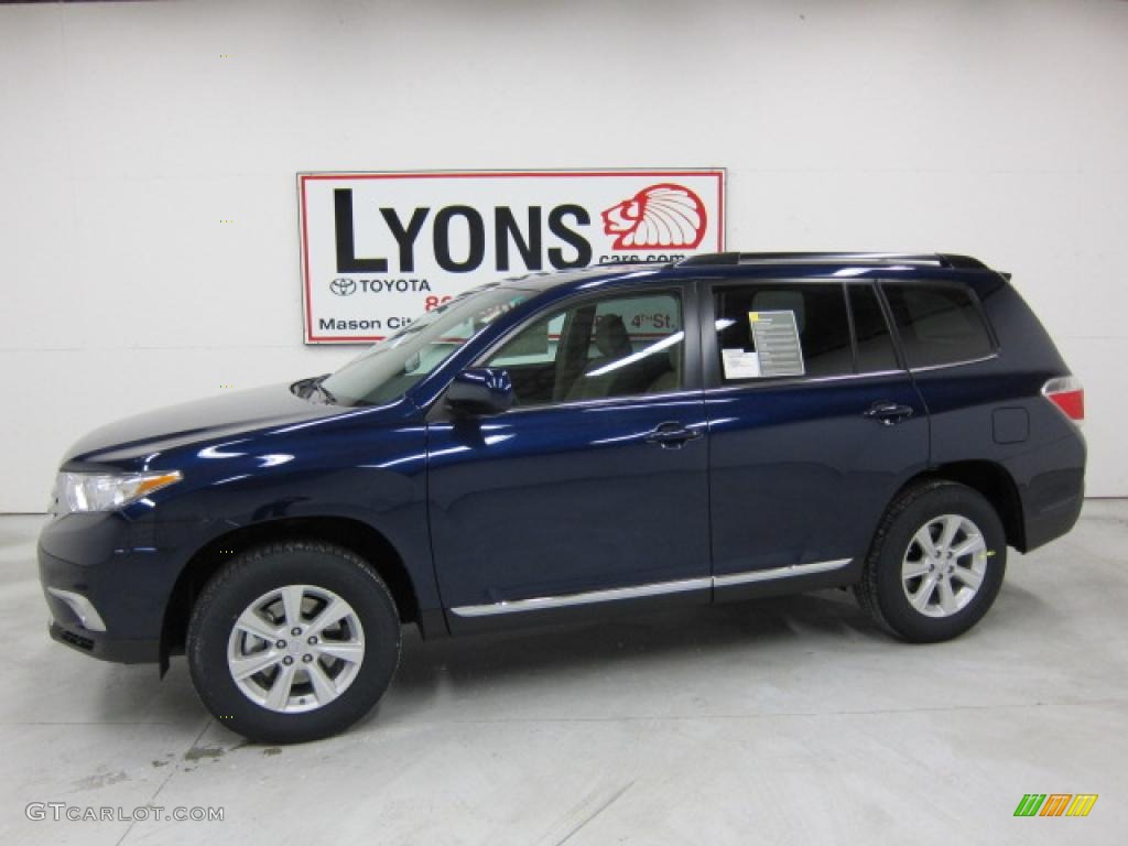 2011 Highlander SE 4WD - Nautical Blue Pearl / Sand Beige photo #1