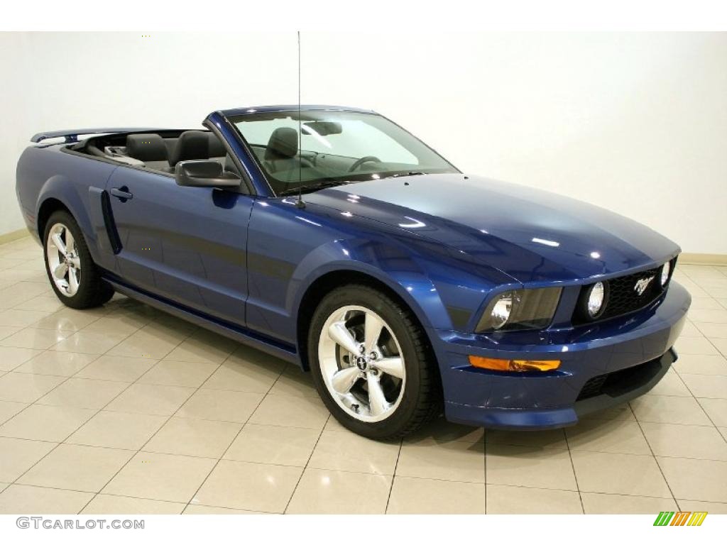 2007 Mustang GT/CS California Special Convertible - Vista Blue Metallic / Black/Dove Accent photo #1