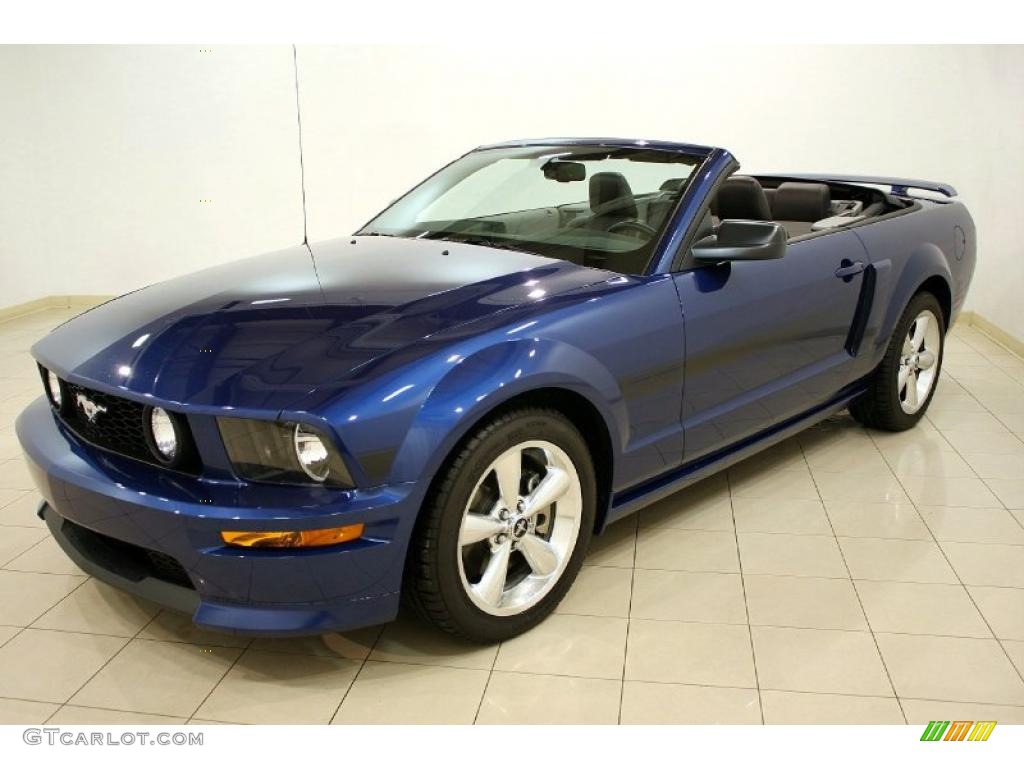 2007 Mustang GT/CS California Special Convertible - Vista Blue Metallic / Black/Dove Accent photo #3