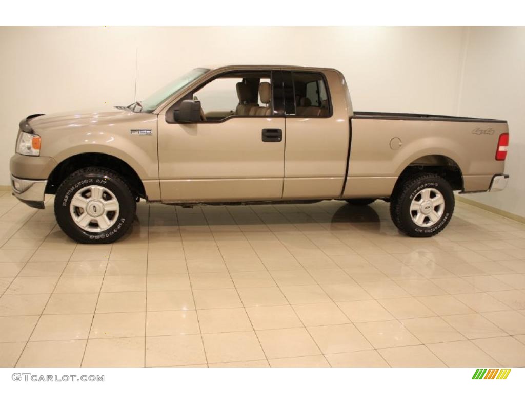 2004 F150 XLT SuperCab 4x4 - Arizona Beige Metallic / Tan photo #4