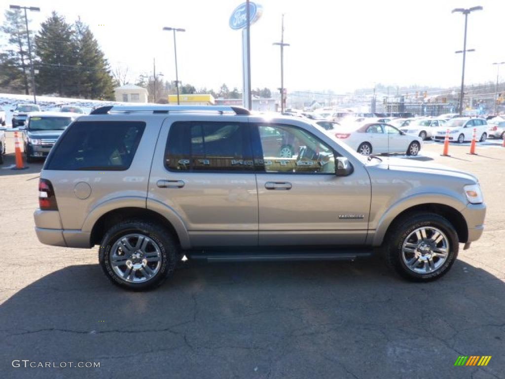 2008 Explorer Limited 4x4 - Vapor Silver Metallic / Camel photo #5