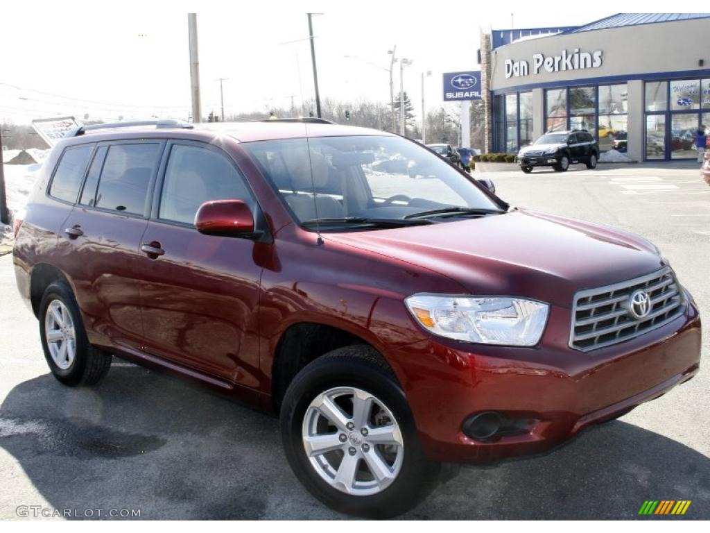 2009 Highlander V6 - Salsa Red Pearl / Sand Beige photo #3