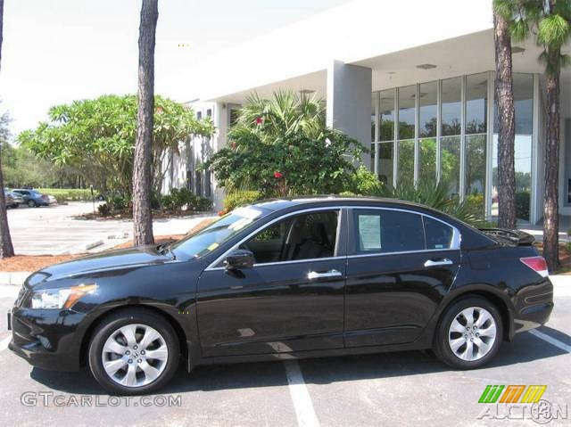 2008 Accord EX-L V6 Sedan - Nighthawk Black Pearl / Black photo #37