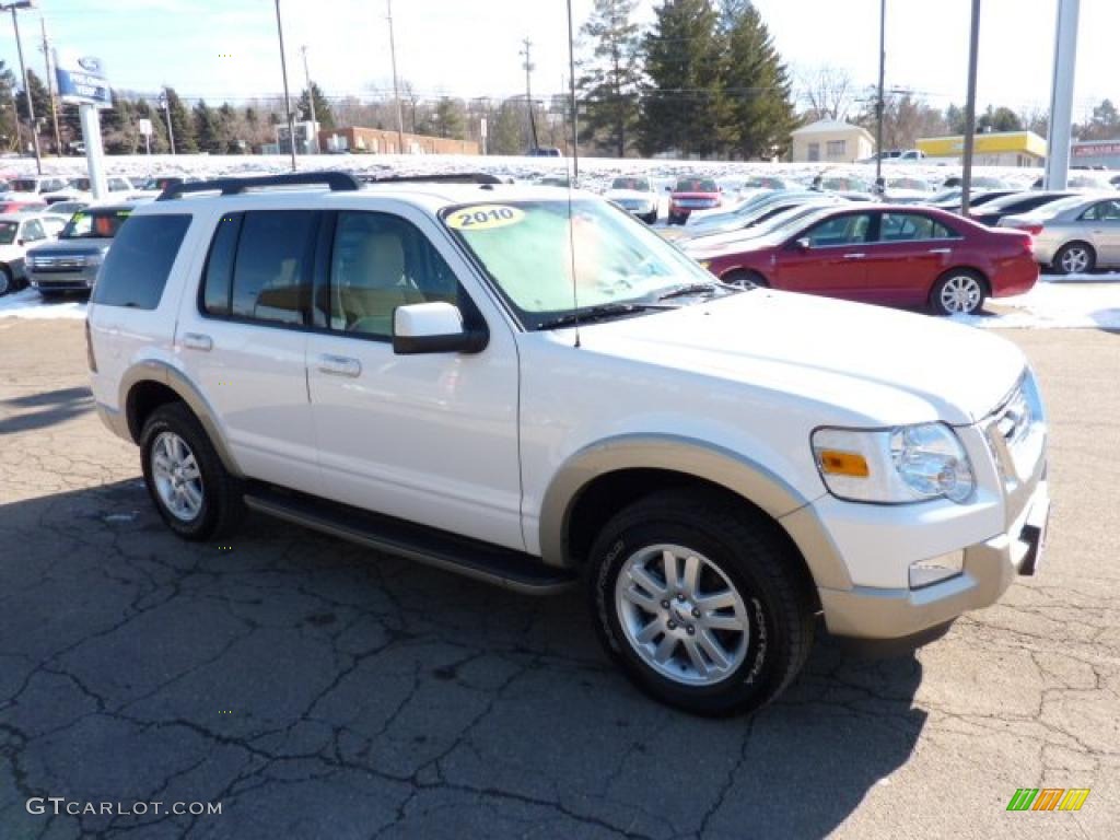 2010 Explorer Eddie Bauer 4x4 - White Suede / Camel photo #6