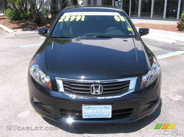 2008 Accord EX-L V6 Sedan - Nighthawk Black Pearl / Black photo #39