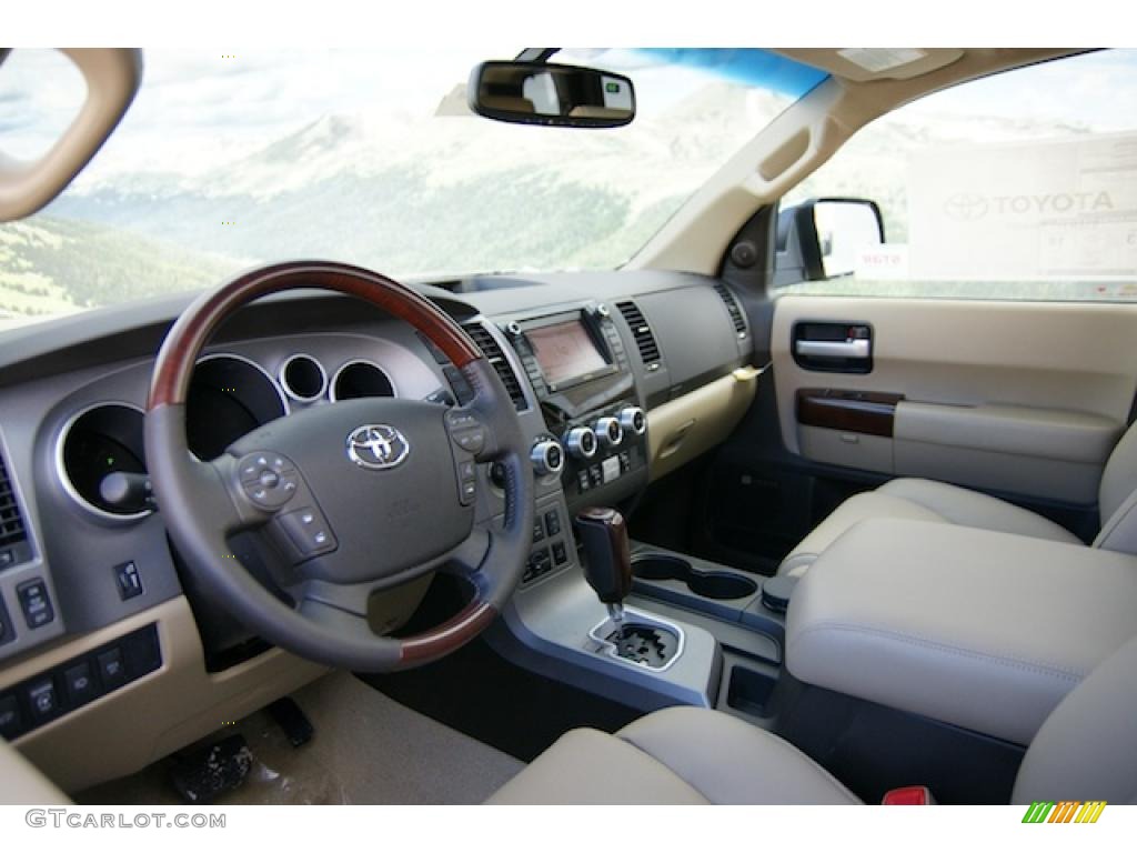 Sand Beige Interior 2011 Toyota Sequoia Platinum 4WD Photo #45180973