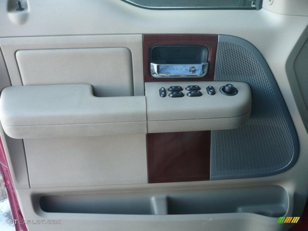 2008 F150 Lariat SuperCrew 4x4 - Redfire Metallic / Tan photo #7