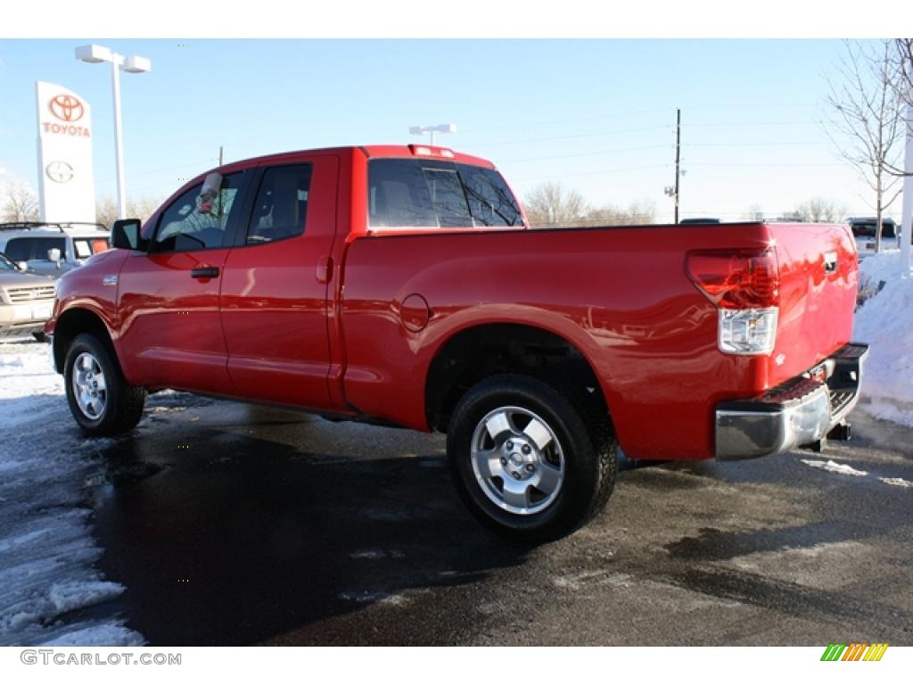 2010 Tundra Double Cab 4x4 - Radiant Red / Graphite Gray photo #4