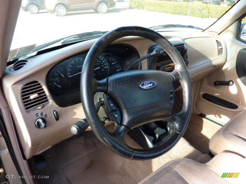 Medium Prairie Tan Interior 2001 Ford Ranger XL Regular Cab Photo #45184585