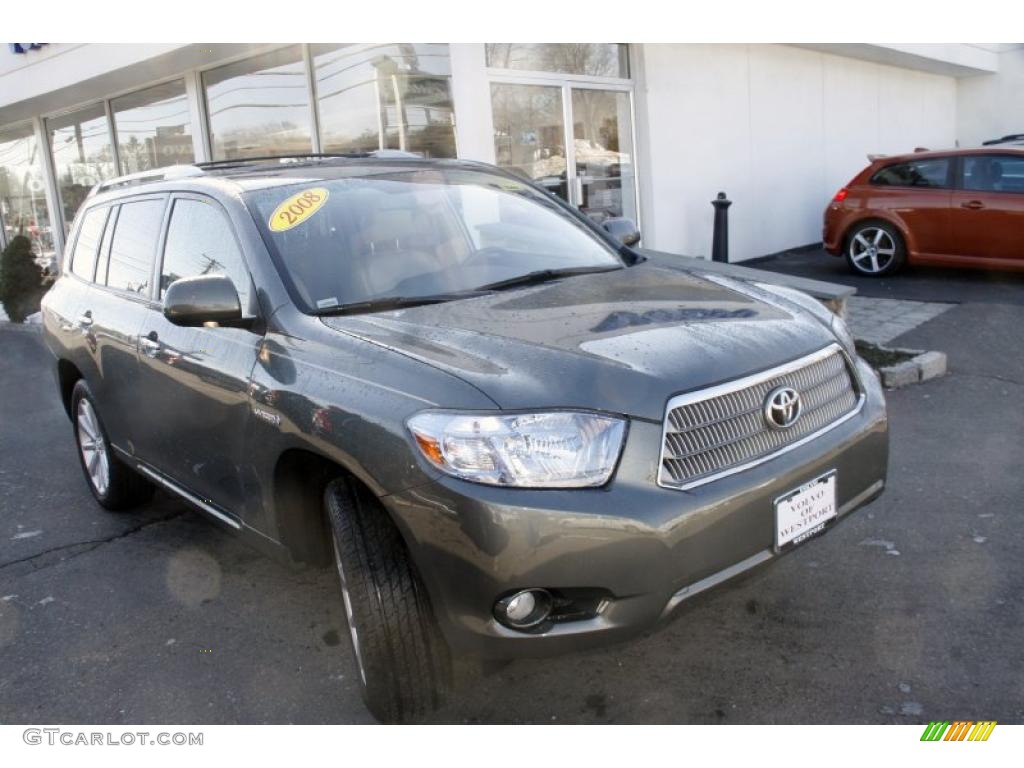 2008 Highlander Hybrid Limited 4WD - Cypress Green Pearl / Sand Beige photo #1